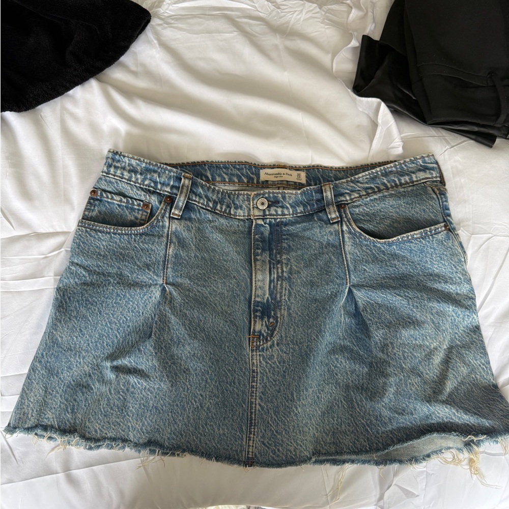 Abercrombie & Fitch Light Blue Denim Mini Skirt